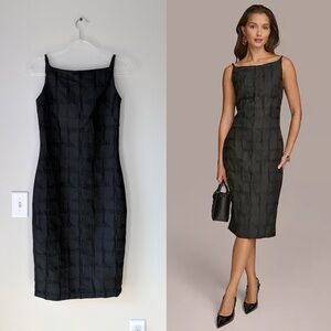 Donna Karan Texture Sleeveless Sheath Dress